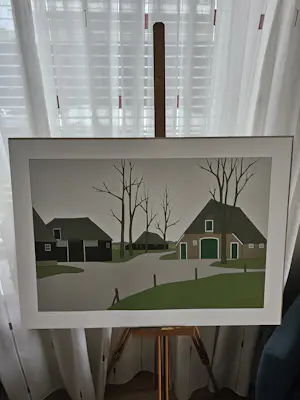 Klaas Bernink - Landschap met boederijen kaufen? Bieten Sie von 100!