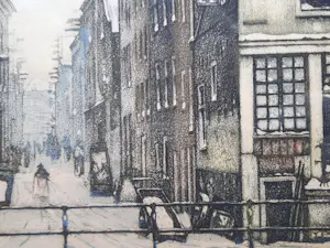 Cornelis Brandenburg - Zwanenburgwal - gekleurd - ingelijst - 25043 kopen? Bied vanaf 85!