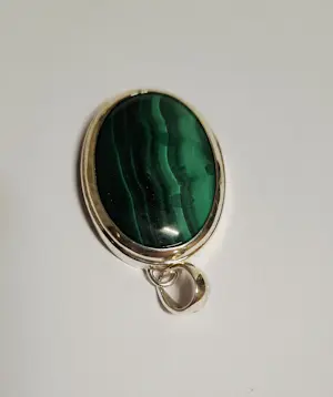 Nieuwe Zilveren Hanger met Malachiet kopen? Bied vanaf 55!