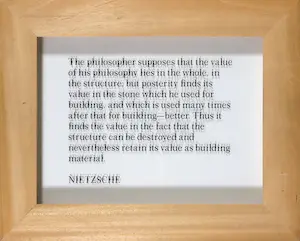 AcheterJoseph Kosuth - Mémoire de la liberté / Nietsche - Set van 2 zeefdrukken op glas? Enchérissez de 590!