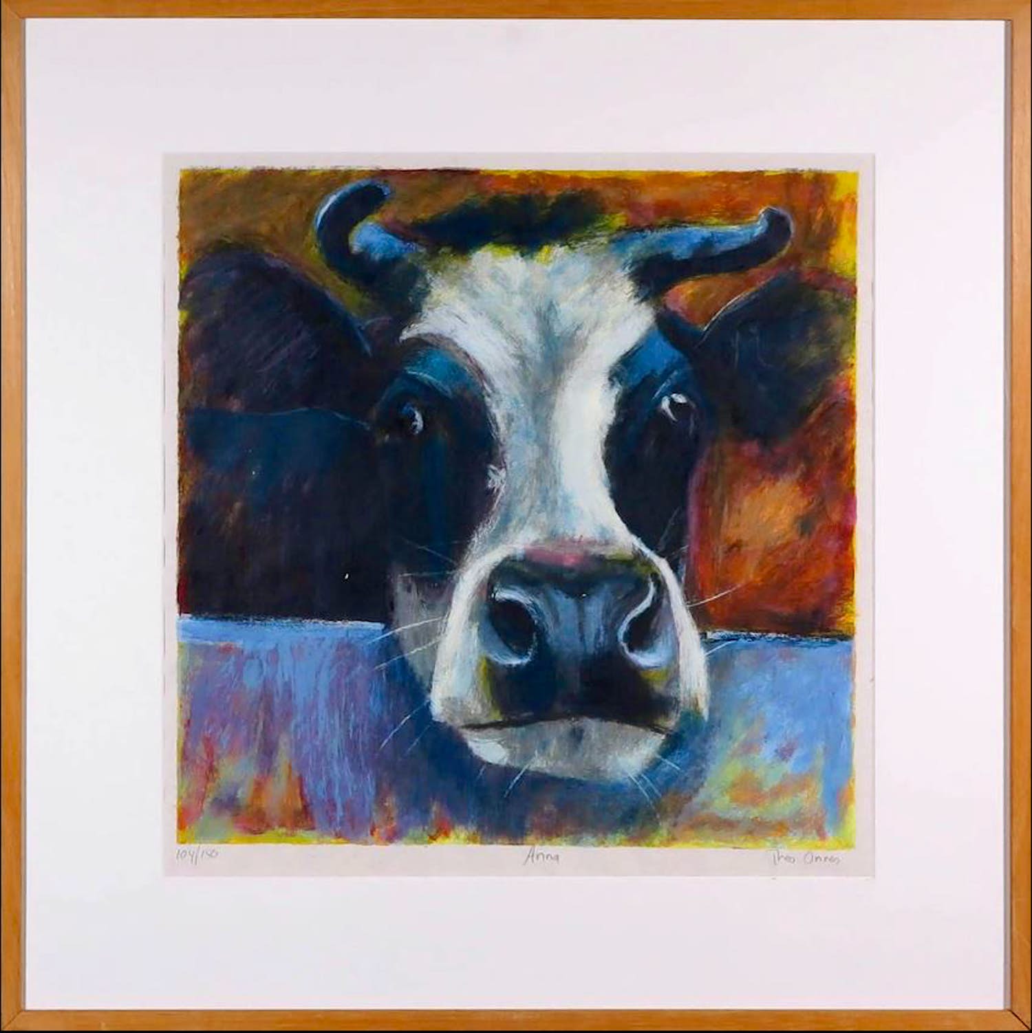 Theo Onnes - Zeefdruk, Anna - Ingelijst verkocht voor € 50!