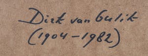 Dirk van Gulik - Gewassen inkt, Curaçao - Ingelijst kopen? Bied vanaf 1!