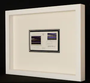 Pierre Soulages - Signiert - First Day Cover “Pour un Timbre 1986” - gerahmt kopen? Bied vanaf 790!