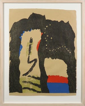 Jef Diederen - Houtsnede, Olifant - Ingelijst kopen? Bied vanaf 50!