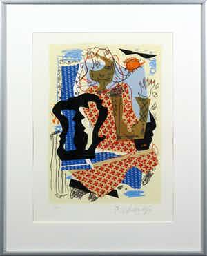 Kees Salentijn - Zeefdruk, Pan Comido III - Ingelijst verkocht voor € 35!