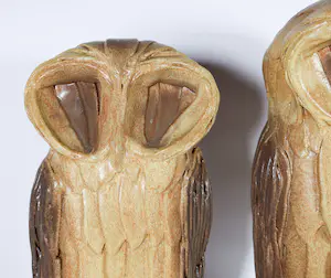 Wim de Boer - Keramiek, Twee uilen (Groot!) kopen? Bied vanaf 1!