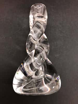 Sevres - Zware kandelaar Cristal de Sèvres verkocht voor € 25!