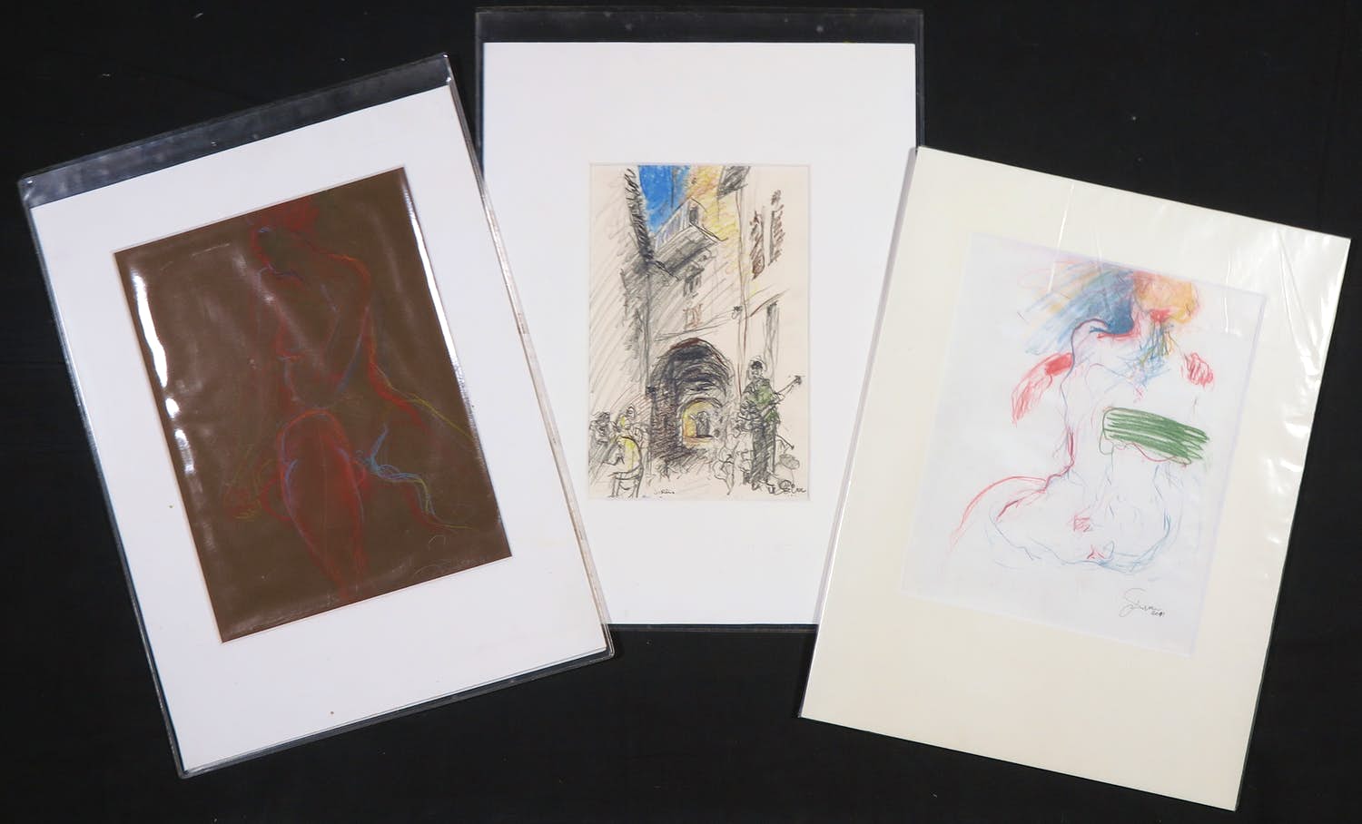 Franscz Witte - Lot van drie tekeningen in verschillende technieken kopen? Bied vanaf 1!