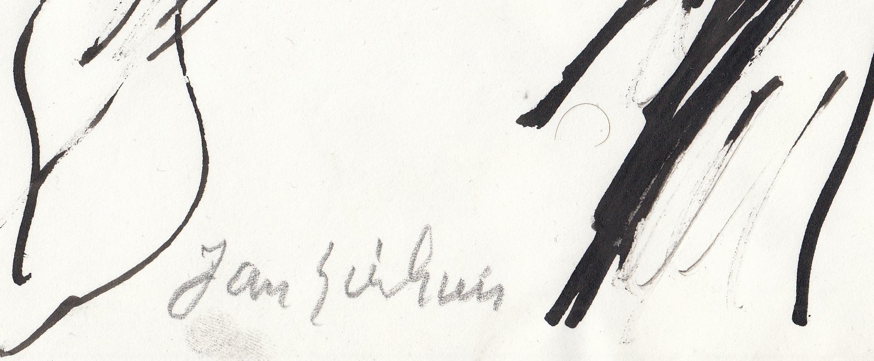 Jan Sierhuis - Inkt op papier - Abstracte Kompositie kopen? Bied vanaf 1!