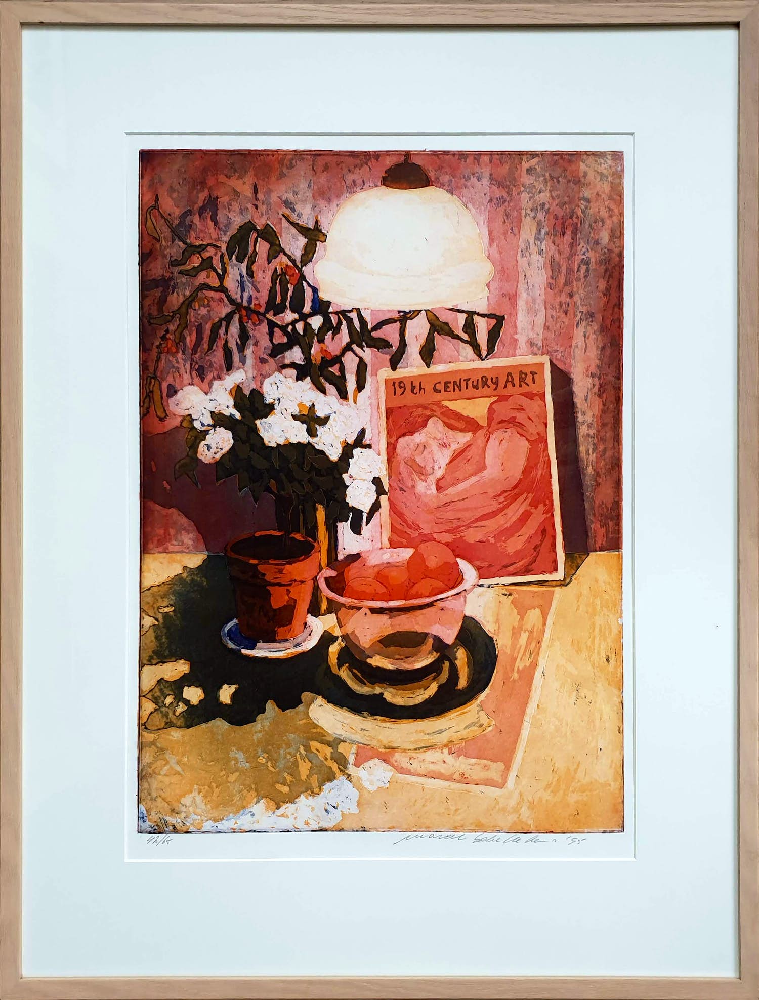 Marcel Schellekens - Kleurenlitho (1995) - Ingelijst kopen? Bied vanaf 120!
