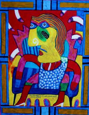 Clemens Briels - ingelijste zeefdruk: Got the bibs... - 2000 verkocht voor € 145!