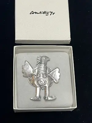Corneille - L'oiseau habite les songes zilveren hanger broche, handgesigneerd, 1991 kopen? Bied vanaf 750!
