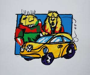 Herman Brood - Zeefdruk: Volkswagen Beetle kopen? Bied vanaf 295!