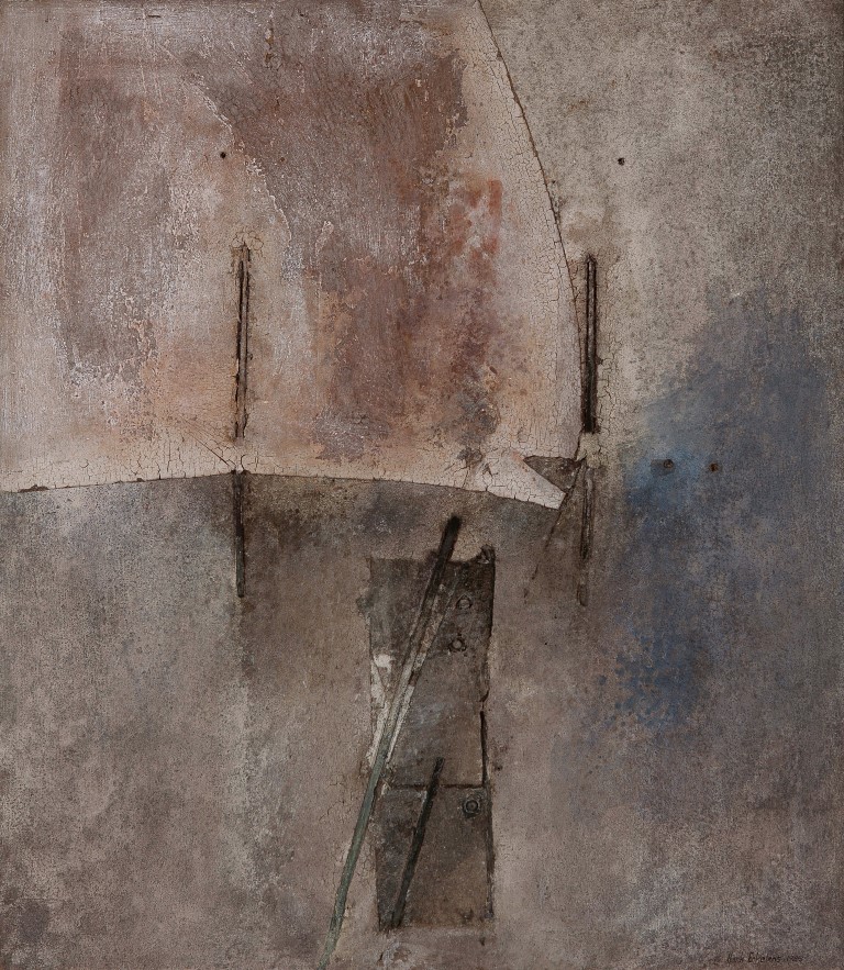 Henk Erkelens -  Klei en acryl op houten paneel - gesigneerd r.o. 1985  kopen? Bied vanaf 10!