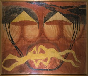 Harm van der Wal - Gouache en collage, Zwevende figuren - Ingelijst (Zeer groot en zeer zwaar) kopen? Bied vanaf 1!