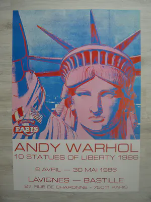 Andy Warhol - Poster - 10 Statues of Liberty - Paris kopen? Bied vanaf 1!