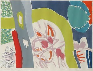 Marianne van der Heijden - Linosnede, Duveltje uit 'n doosje - Ingelijst kopen? Bied vanaf 20!