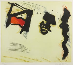 Ger Lataster - Ets en aquatint, Z.T. Abstracte compositie - Ingelijst kopen? Bied vanaf 50!