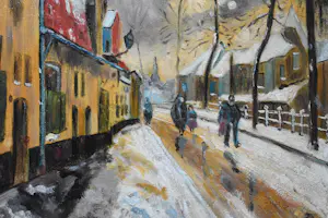 Marie Henry Mackenzie - Winter op de Langegracht te Amersfoort kopen? Bied vanaf 395!