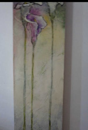 Carla Raadsveld - Acryl op doek, "Aronskelken". kopen? Bied vanaf 100!