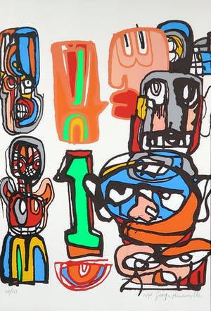 George Heidweiller - Zeefdruk, Zonder titel - Ingelijst kopen? Bied vanaf 50!