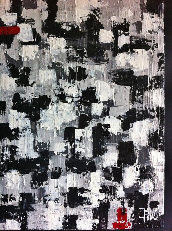 John Foppen - "Ton sur Ton # BL. 02 " John Foppen -Mix- Olie/Acryl.- 3D Canvas- Gesign.-Unica. verkocht voor € 119!