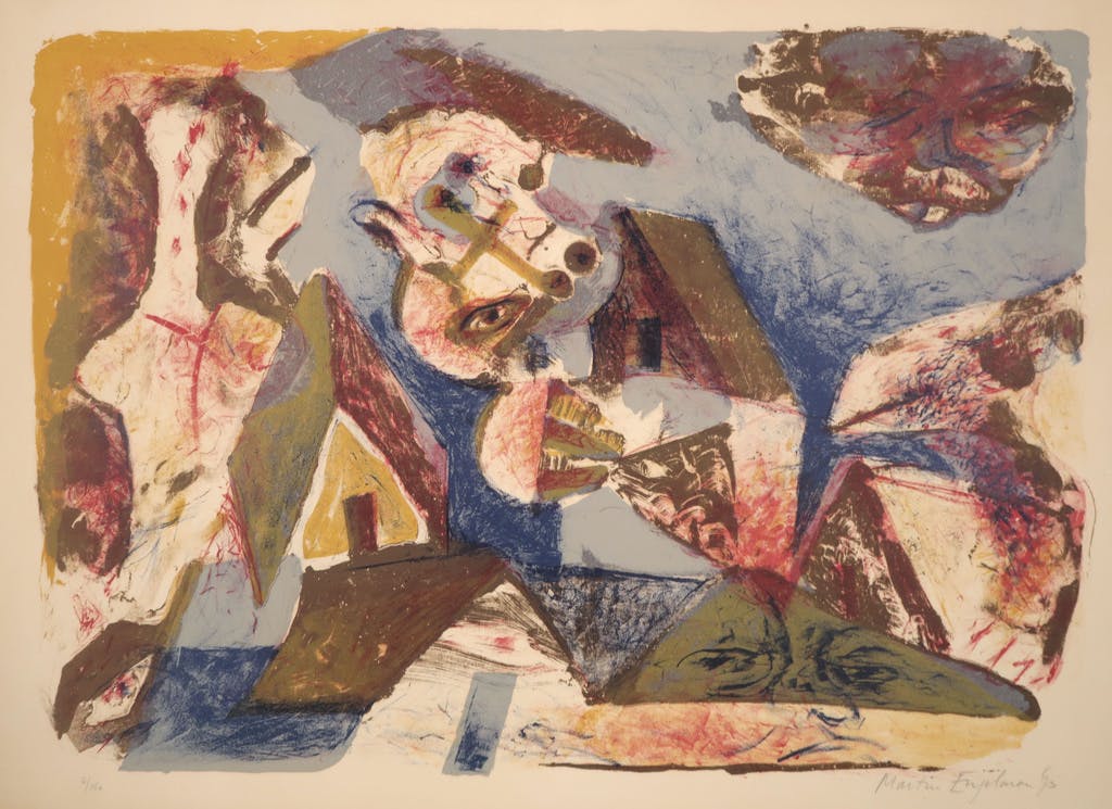 Martin Engelman - Martin Engelman: Litho, Zonder titel verkocht voor € 40!