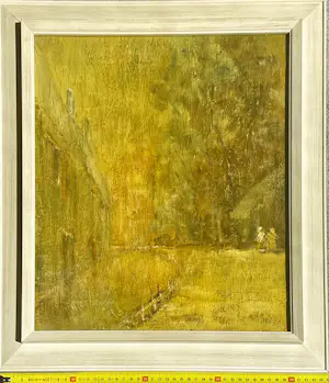 Buy Jo Gijsen - Huizen aan grachtje & Boerderij met figuren? Bid from 50!