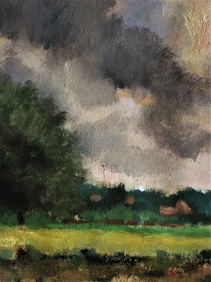 Niet of onleesbaar gesigneerd - Prachtig impressionistisch olieverf "Herfstlandschap" gesigneerd kopen? Bied vanaf 10!
