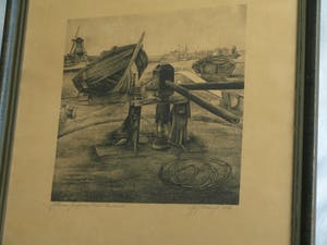 Gijs Voskuyl - Litho, “Jotter van Jaapje van Karel” - gesigneerd & ingelijst - 1949 kopen? Bied vanaf 1!