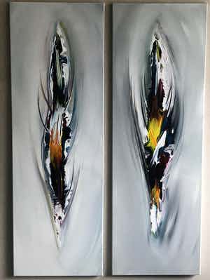 Gena - Abstract Twee Luik verkocht voor € 200!