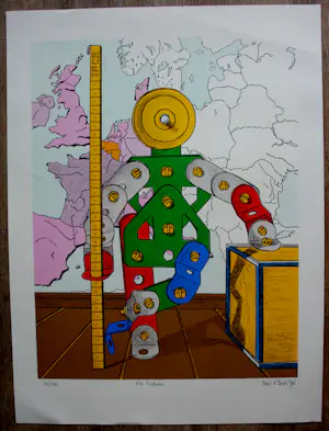 Andries Mesman - Grote kleuren zeefdruk: the lecturer - 1996 kopen? Bied vanaf 49!