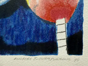 Michel van Overbeeke - handgesigneerde zeefdruk | 'Zonder titel' | 1996 kopen? Bied vanaf 10!