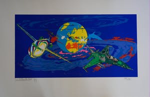 Henk van der Vet - Zeefdruk - Vliegtuigen - 1994 kopen? Bied vanaf 10!