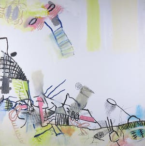 Rachid Ben Ali - Gemengde techniek op doek, Zonder titel (Groot) kopen? Bied vanaf 250!