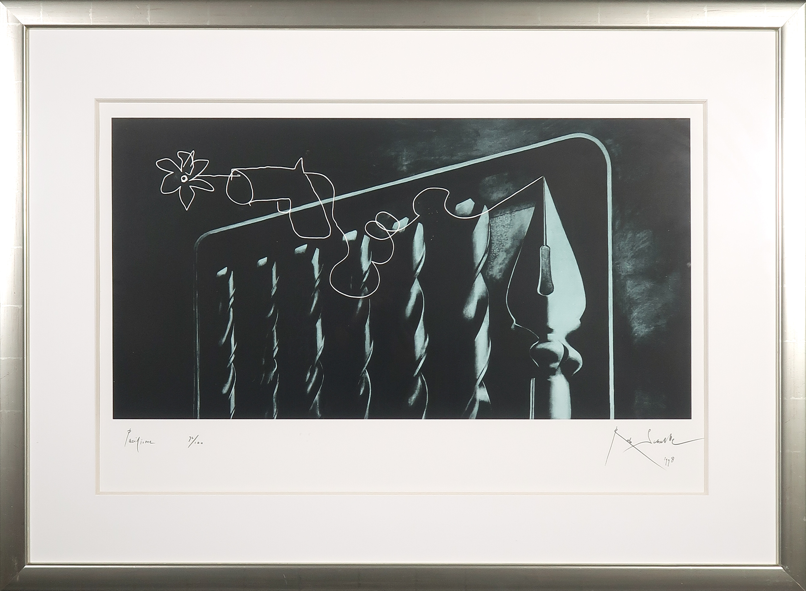 Rob Scholte - Zeefdruk, Pacifisme - Ingelijst kopen? Bied vanaf 200!