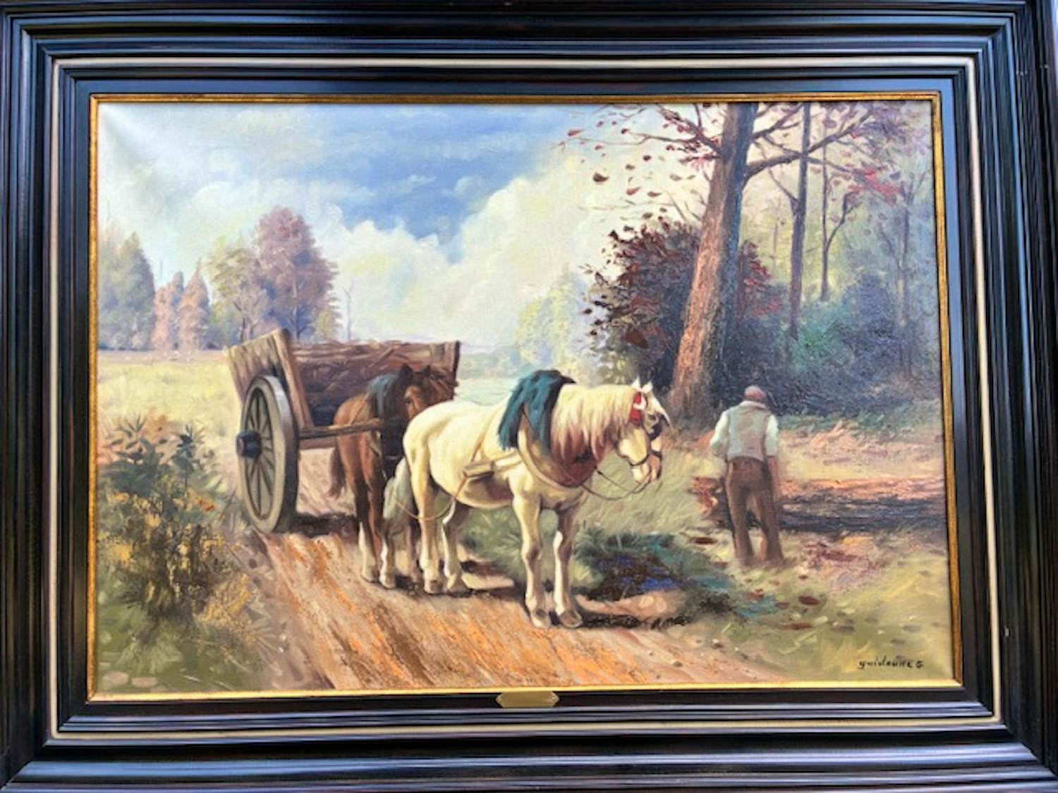 Gaston Quidousse - Boerentrekpaard met kar kopen? Bied vanaf 250!