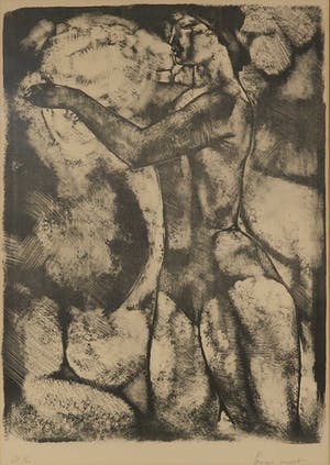 Georges Oudot - Litho, Vrouwfiguur - Ingelijst kopen? Bied vanaf 50!