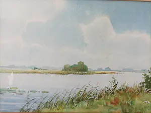 Niet of onleesbaar gesigneerd - Landschap kopen? Bied vanaf 1!