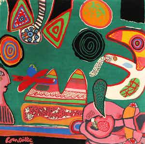 Corneille - Handgeknoopt tapijt van wol, Bain de soleil verkocht voor € 700!