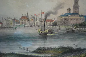 Johann Gabriel Friedrich Poppel - Zaandam: Spelende kinderen op het eiland in de Zaan kopen? Bied vanaf 30!