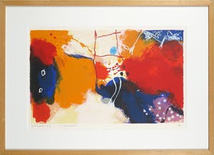 Alexander Vogels - Zeefdruk, Papaverveld - Ingelijst kopen? Bied vanaf 20!