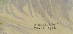 Ad Blok van der Velden - Aquarel, Noorzeestrand - Ingelijst kopen? Bied vanaf 400!