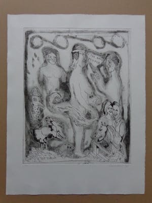 Lucebert - TYPISCHE FIGURATIE / ZW-W ETS / 65x50cm / SIG / 1993 kopen? Bied vanaf 233!