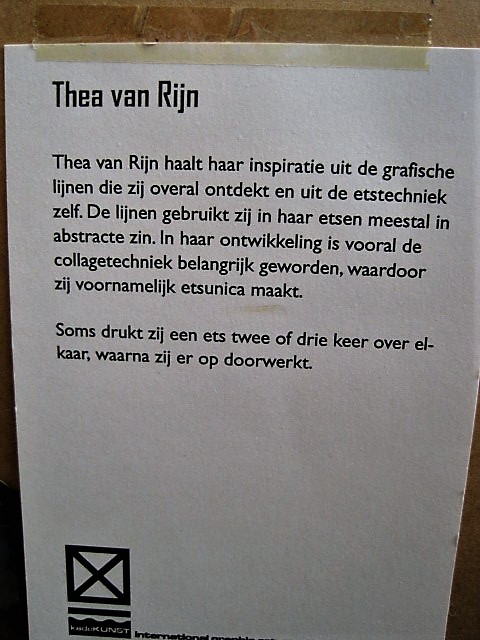 Thea van Rijn - Fascinerend grafische bep. oplage Collage "Verbinding" gesigneerd  kopen? Bied vanaf 1!