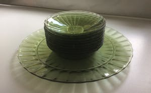 Glasblazerij Leerdam - A.D. Copier - 10-delig gebaksstel kopen? Bied vanaf 30!