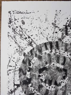 Sam Francis - Abstracte compositie - groot werk kopen? Bied vanaf 595!