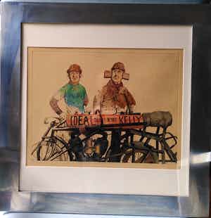 Herman Berserik - Ingekleurde Ets, Ideal olie rijdt Kelly verkocht voor € 50!