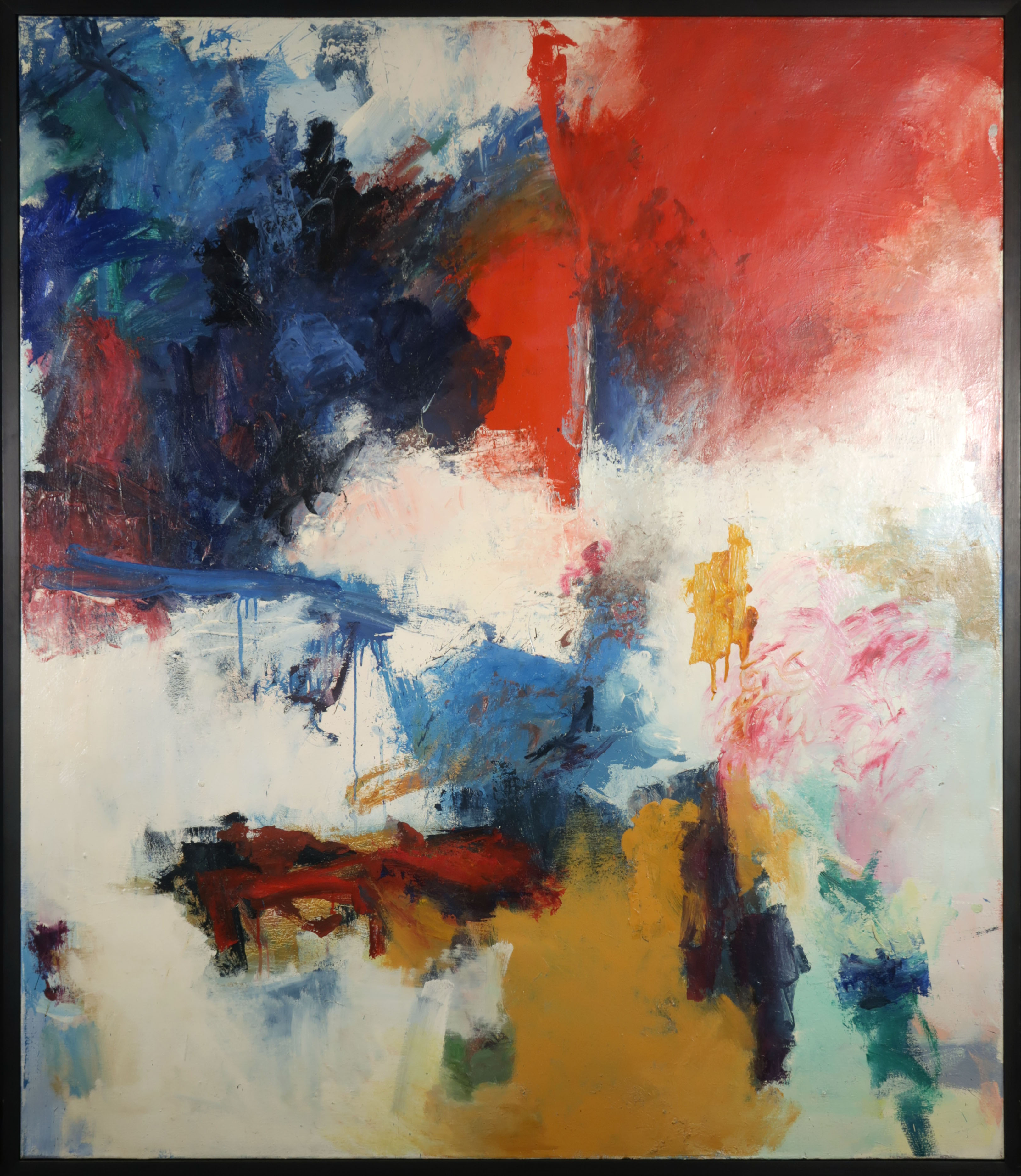 Mathieu Berden - Olieverf op doek, Z.T. - Ingelijst (Zeer groot) verkocht voor € 755!