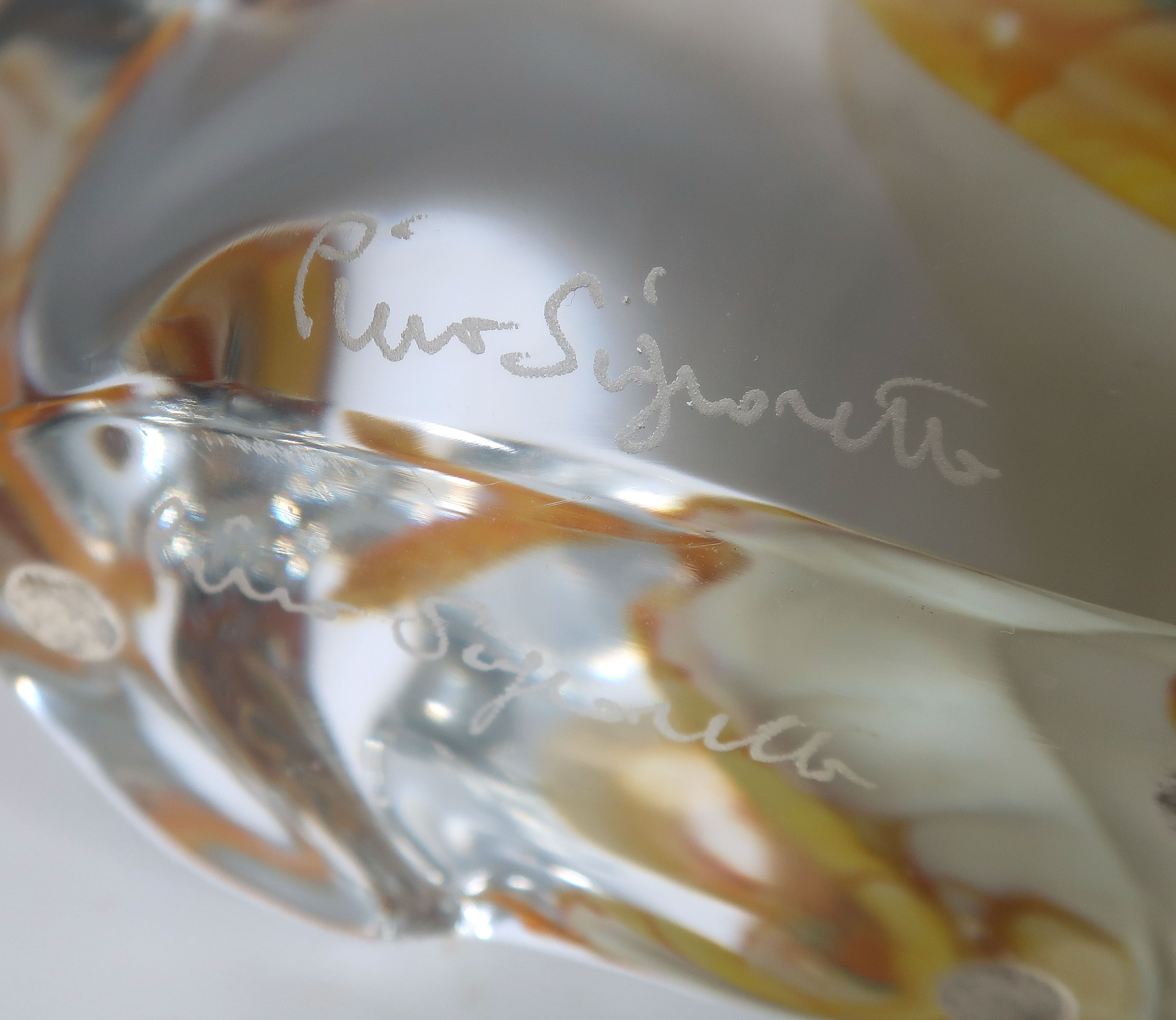 Pino Signoretto - Glas unica, Handgevormde schildpad omsloten door glas (Zwaar) kopen? Bied vanaf 1000!